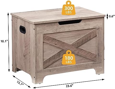 garveehome 23.6 in storage chest, wooden storage bench, close-up detail