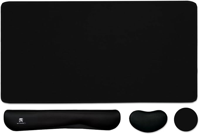 4-in-1 Large Gaming Mouse Pad, Keyboard Wrist Rest Pad & Wrist Support Mousepad by WBWEIRDBEAST