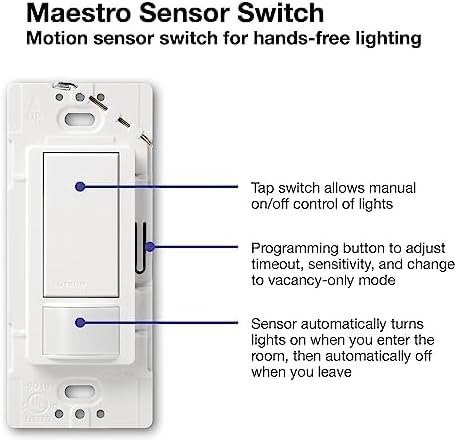 Lutron Maestro Motion Sensor Light Switch Indoor - Image 14