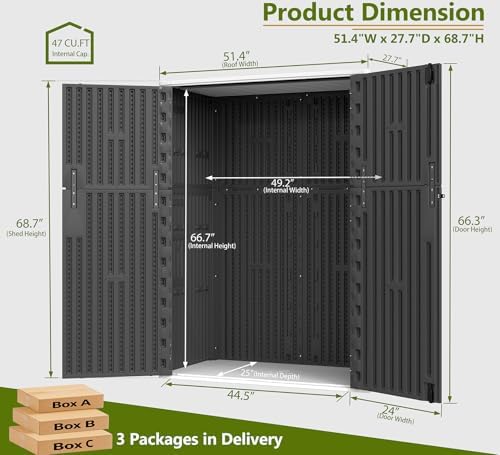 zzm 57 cu.ft outdoor storage shed with floor, close-up detail