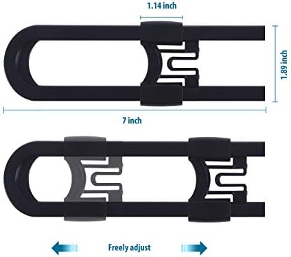 Child Proof Cabinet Locks, Baby Proofing, 6 Pack, Black | Sliding Cabinet Locks, Child Locks for Cabinets and Drawers, Baby Cabinet Locks, Adjustable, Easy Tool-Free Installation