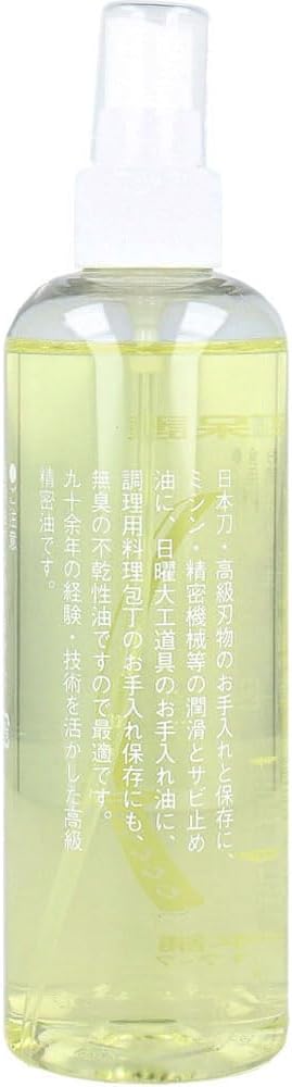 KUROBARA 100% Pure Tsubaki Japanese Cutlery Knife Maintenance Camellia Oil (8.3 oz) Dispenser