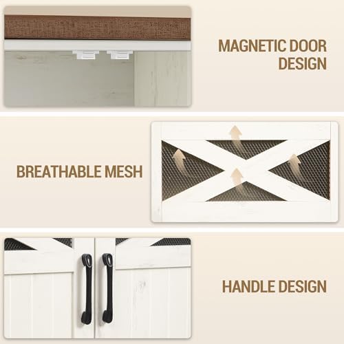 hzuaneri 47.2" shoe storage bench with 4 barn, front angle view