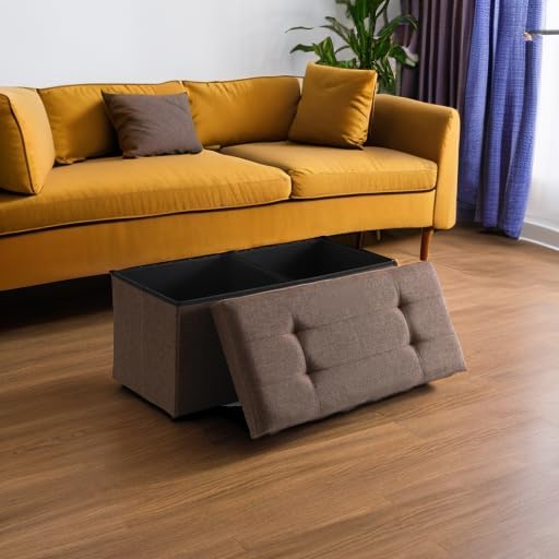 storage ottoman bench foldable footrest foot stool, 30", package contents