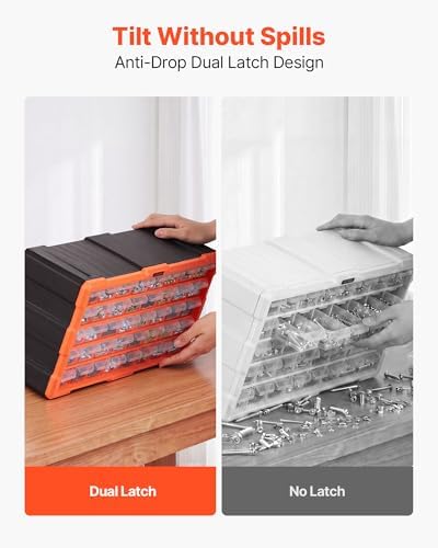 vevor 40-drawer storage organizer, plastic, drawer storage cabinet, front angle view