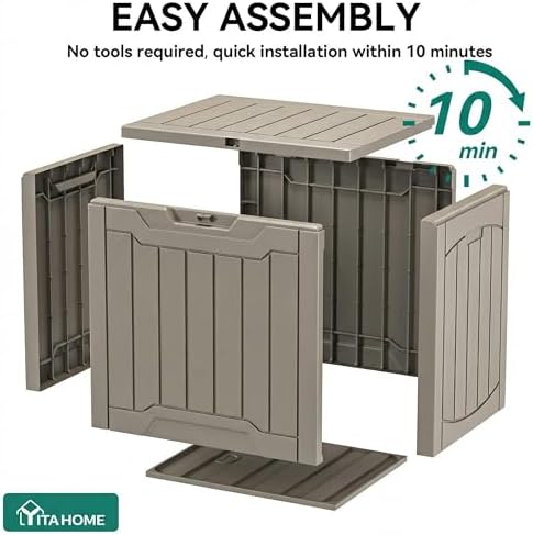 yitahome 31 gallon outdoor storage box on a desk or shelf