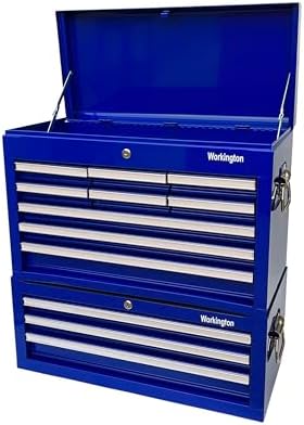 workington professional industrial portable metal tool chest with on a desk or shelf
