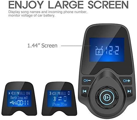 Nulaxy Bluetooth Car FM Transmitter Audio Adapter Receiver Wireless Handsfree - Image 3