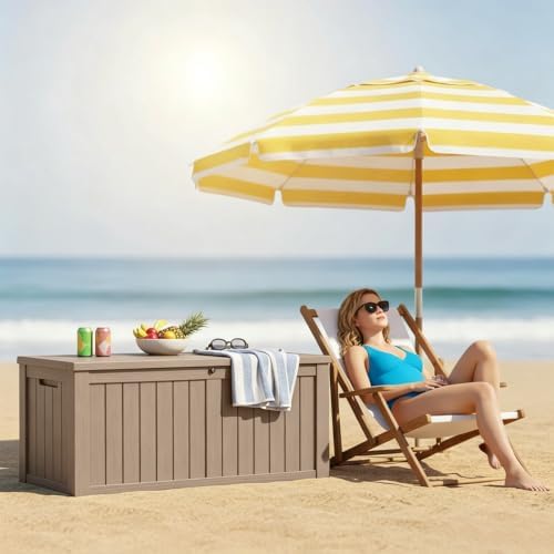 152 gallon resin outdoor storage box, waterproof deck, package contents