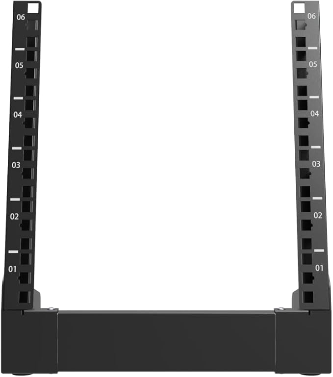QiaoYoubang 6U Small Desktop Network Rack, 10 inch Mini Open Frame Desktop - Image 2