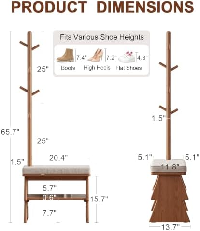 coat rack with shoe storage, shoe rack with shown in use