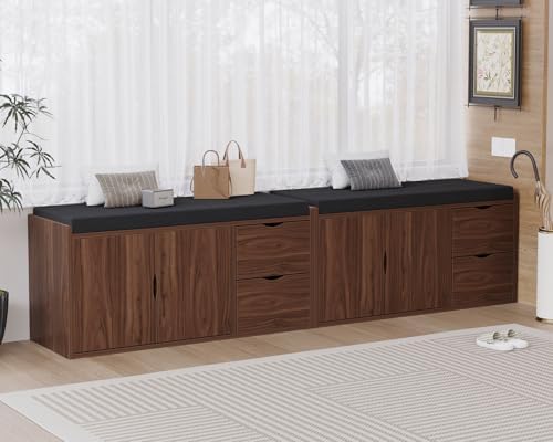 lvb 40” entryway bench with padded seat cushion, view 9