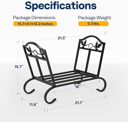 vivohome 21.5 inches folding firewood storage log rack, package contents