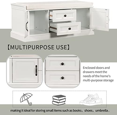 lumisol storage ottoman, solid wood storage bench with showing dimensions