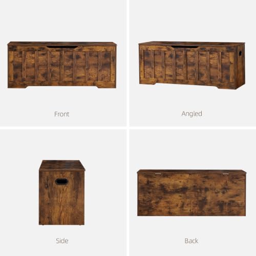 vankiley 47.2" storage chest extra large, wooden storage, view 9