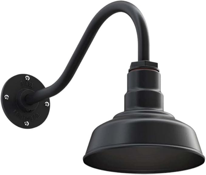 Steel Lighting Co. Hawthorne Barn Light | Outdoor Wall Mounted | 8 inch Dome | by SteelLightingCo