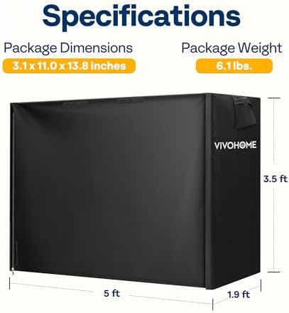 vivohome 5ft waterproof outdoor firewood log rack cover, package contents