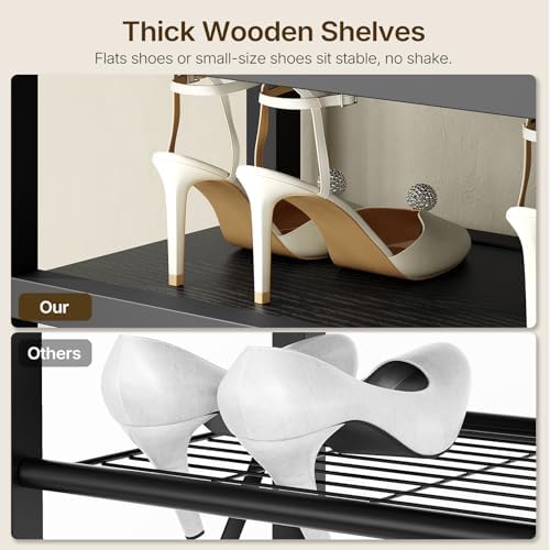 yatiney entryway bench with shoe storage, 3-tier shoe, package contents