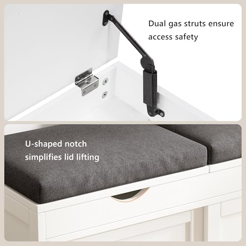ipormis shoe storage bench,40" wide 2-tier shoe bench showing dimensions