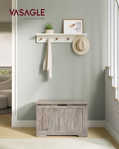 vasagle storage chest, 29.9 inches width bench with shown in use