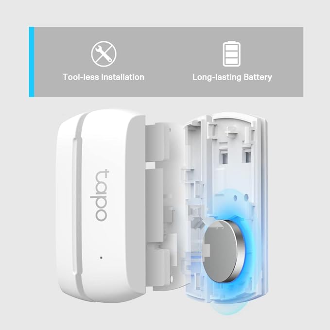 Tapo Door Sensor Mini, Requires Tapo Hub, Long Battery Life w/Sub-1G Low-Power - Image 6