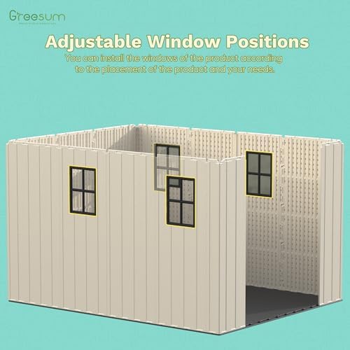 greesum 8x12ft plastic outdoor storage shed with floor, package contents