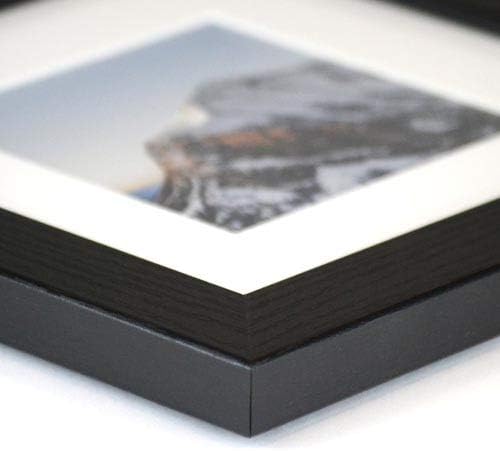 Frame It Easy 33 x 13 Black Grain Wood Frame - Image 3
