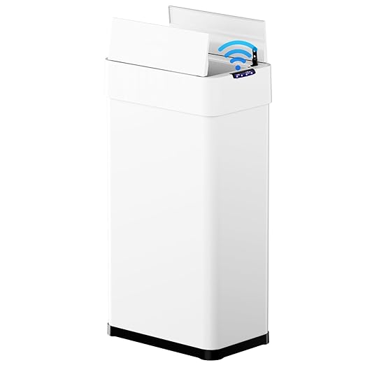 TLSUNNY 16 Gallon Automatic Trash Can, Stainless Steel Motion Sensor Garbage bin by TLSUNNY