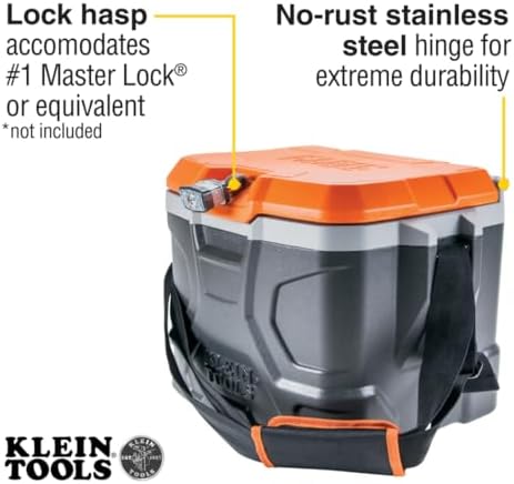 klein tools 55600 work cooler, 17-quart lunch box, close-up detail
