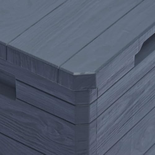 vidaxl patio storage box 23.8 gal anthracite, front angle view