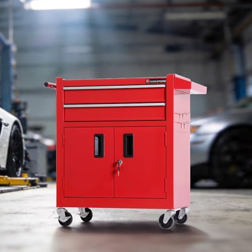 tool chest heavy duty cart steel rolling tool shown in use