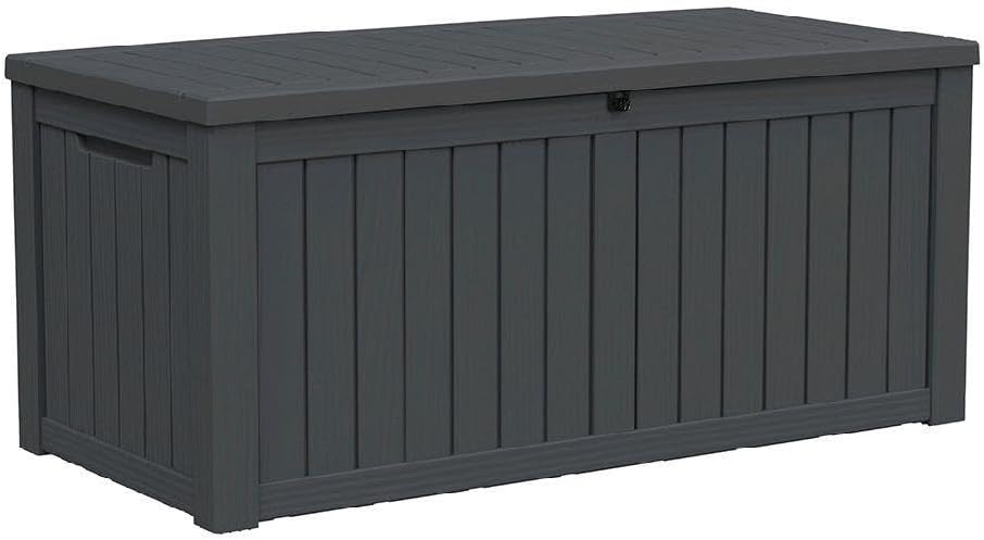 lausaint home 150 gallon resin deck box, package, main product view