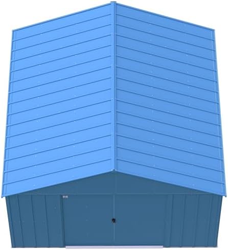 arrow classic metal shed, 12 x 12, blue, view 13