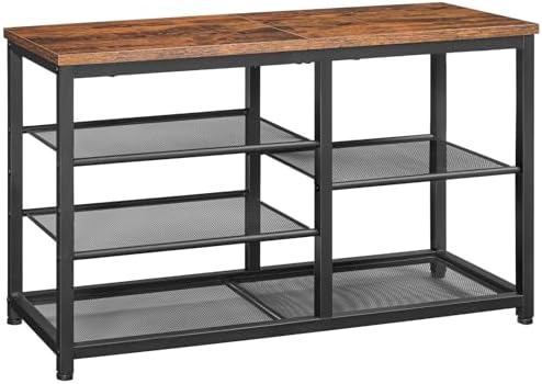 hoobro shoe bench, 5-tier shoe rack bench, industrial, main product view