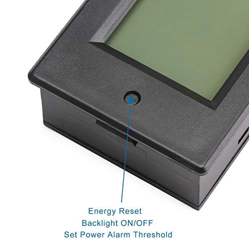 DROK DC Power Meter, 8-100V 100A Volt Amp Watt Meter, LCD Display Multimeter - Image 3