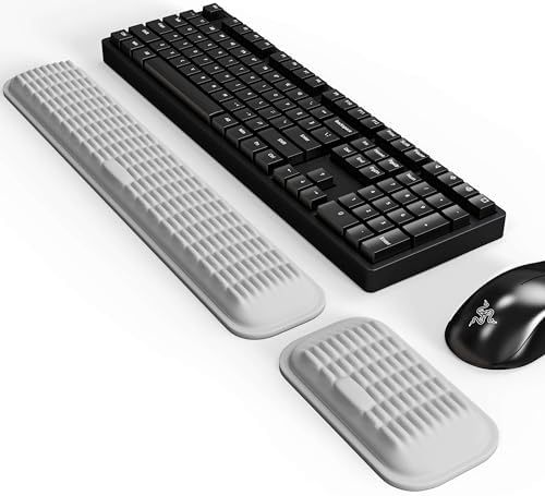 MEKASS Ergonomic Wrist Rest for Keyboard and Mouse, Soft Memory Foam Keyboard by Mekass
