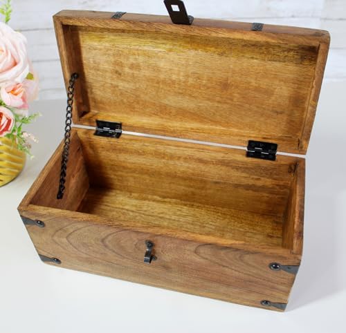 nautical cove treasure chest wooden box with antique on a desk or shelf