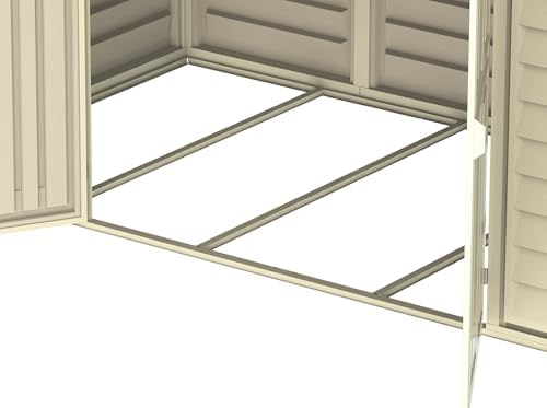 duramax 00283 woodbridge storage shed, off white, view 11