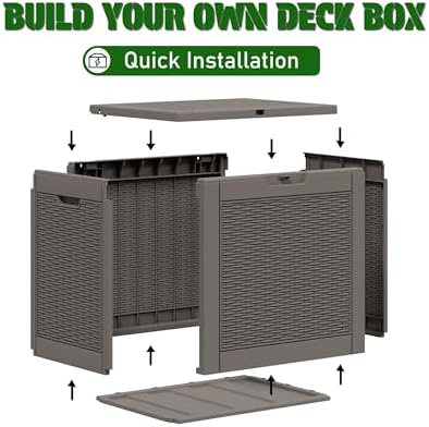 nunu lab outdoor storage box 31 gallon,waterproof indoor, view 9