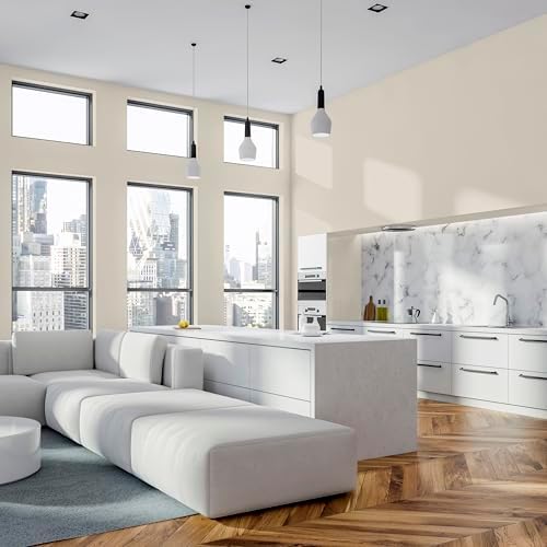 Rust-Oleum Color Spark Paint & Primer, Tribeca, Matte | Sophisticated warm greige-taupe. One-coat coverage for walls, trim & ceilings; washable & durable. Gallon.