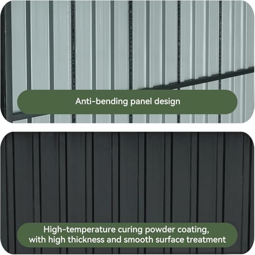 aoxun 6x6ft outdoor shed grill shed, grill gazebo, front angle view