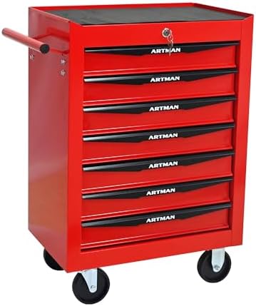 runboll 7 drawer rolling tool chest with locker, view 9