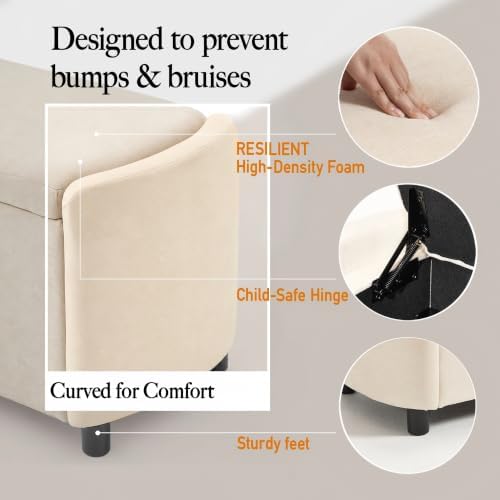 48" ottoman with storage, large storage ottoman bench showing dimensions