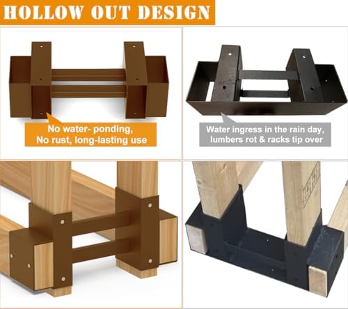 outdoor firewood brackets fire wood rack for 2x4 shown in use