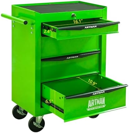 4 drawer rolling tool chest on wheels,multifunctional mobile, close-up detail