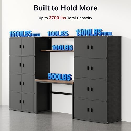 fleximounts 117" l modular garage storage cabinet with, package contents