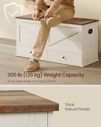 vasagle storage chest with 2 fabric drawers, 15.7, package contents
