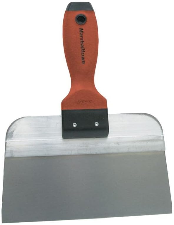 MARSHALLTOWN DuraSoft I Taping Knife, 6 x 3 Inch, Drywall, Assembled in USA | Tempered Stainless Steel Blade with Aluminum Backing Feathers Drywall Mud, 6 x 3 Inch, 3506SD