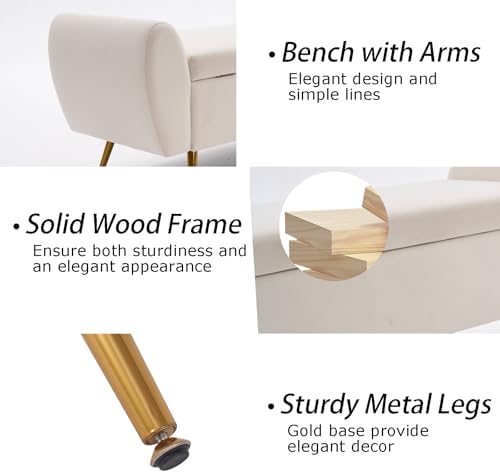 56" storage bench for bedroom king size bed, package contents
