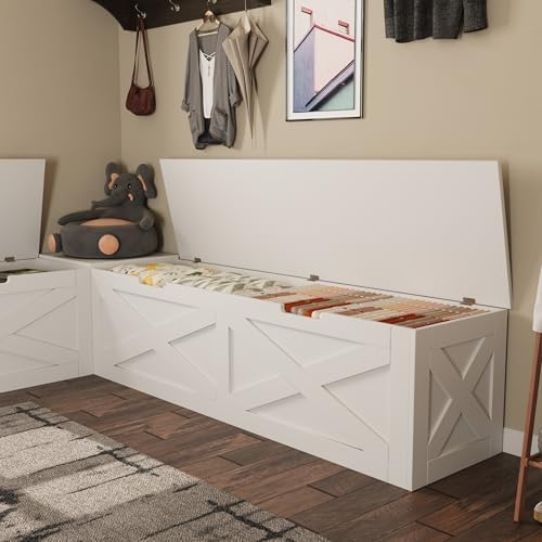 bobve l-shape storage bench with cushion, backless corner, package contents
